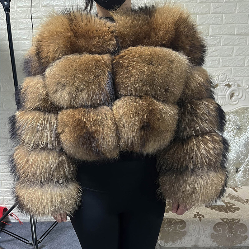 Winter Clothing Clearance Sale - Топы больших размеров, коричневые меховые Maomaokong
