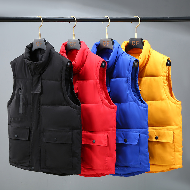 Padded Vest Gilet - Мужской рабочий жилет с подкладкой, воротником-стойкой,
