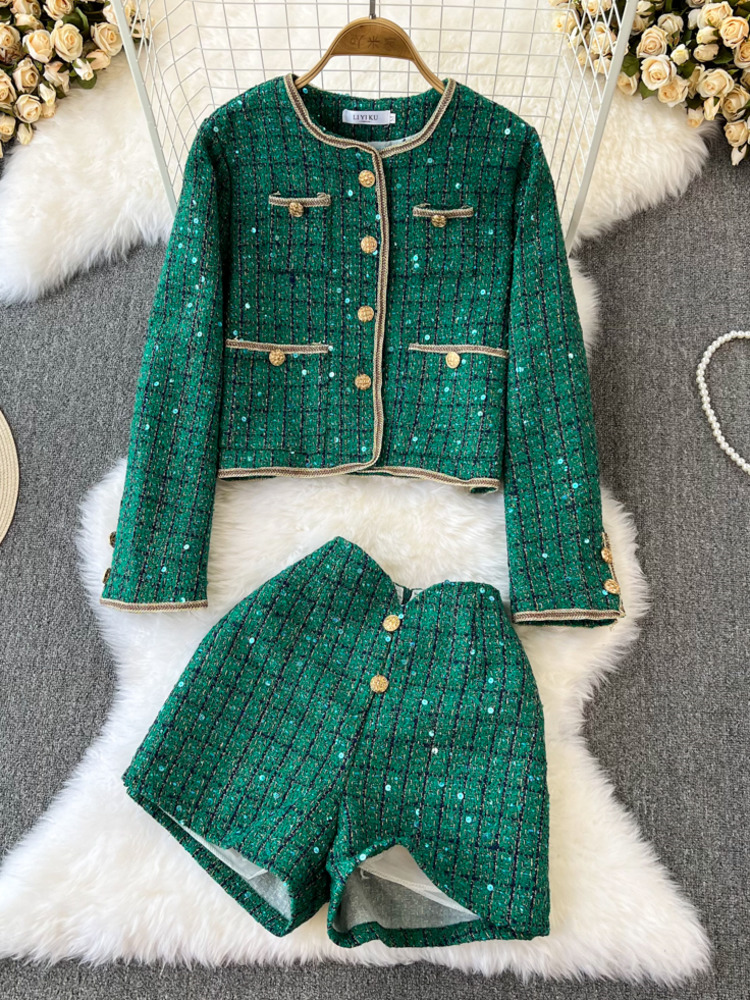 Winter Clothing Kit - Женский костюм из двух предметов, твидовый