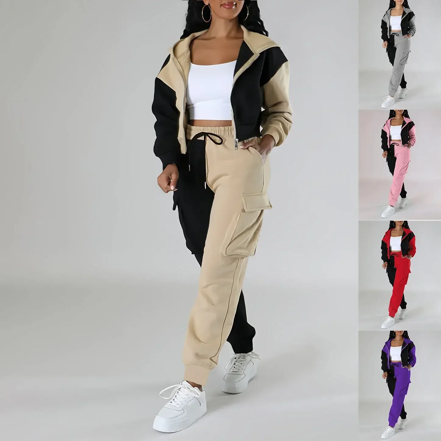 Winter Clothing Kit - Женский свободный осенне-зимний костюм из двух
