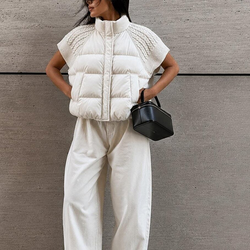 Женский стильный укороченный п – обзор и цена Padded Vest Gilet
